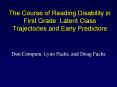 The Course of Reading Disability in First Grade: Latent Class Trajectories and Early Predictors PowerPoint PPT Presentation
