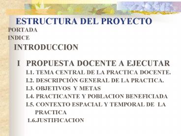ESTRUCTURA DEL PROYECTO