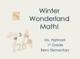 Winter Wonderland Math! PowerPoint PPT Presentation