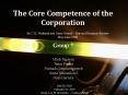 The Core Competence of the Corporation PowerPoint PPT Presentation