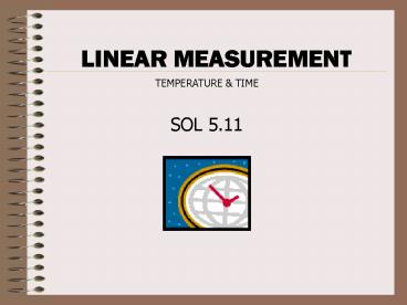LINEAR MEASUREMENT