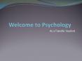 Welcome to Psychology PowerPoint PPT Presentation