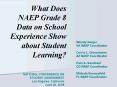 What Does NAEP Grade 8 Data on School Experience Show about Student Learning? PowerPoint PPT Presentation