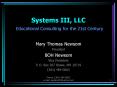 Systems III, LLC  Educational Consulting for the 21st Century PowerPoint PPT Presentation