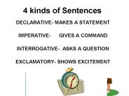 4 kinds of Sentences