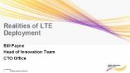 Realities of LTE Deployment