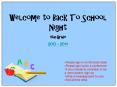 Welcome to Back To School Night PowerPoint PPT Presentation