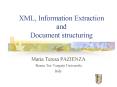 XML, Information Extraction and Document structuring PowerPoint PPT Presentation