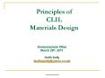 Principles of CLIL Materials Design PowerPoint PPT Presentation