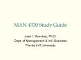 MAN 4330 Study Guide PowerPoint PPT Presentation