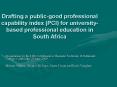 Drafting a public-good professional capability index (PCI) for university-based professional education in South Africa PowerPoint PPT Presentation