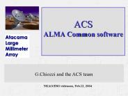 ACS ALMA Common software