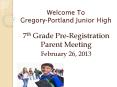 Welcome To Gregory-Portland Junior High PowerPoint PPT Presentation