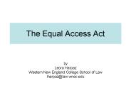 The Equal Access Act