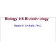 Biology 116-Biotechnology PowerPoint PPT Presentation