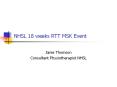 NHSL 18 weeks RTT MSK Event PowerPoint PPT Presentation
