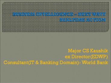 BUSINESS INTELLIGENCE 