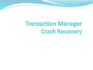 Transaction Manager Crash Recovery