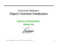 Advanced Databases Object Oriented Databases PowerPoint PPT Presentation