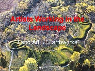 Artists Working in the Landscape 
