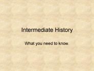 Intermediate History