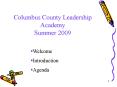Columbus County Leadership Academy Summer 2009 PowerPoint PPT Presentation