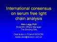 International consensus on serum free light chain analysis PowerPoint PPT Presentation