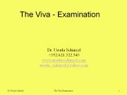 The Viva - Examination