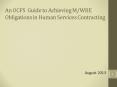 An OCFS Guide to Achieving M/WBE Obligations in Human Services Contracting PowerPoint PPT Presentation