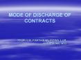 MODE OF DISCHARGE OF CONTRACTS PowerPoint PPT Presentation