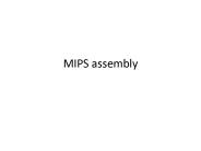 MIPS assembly