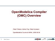 OpenModelica Compiler (OMC) Overview