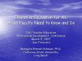 Effective Education for All: What Faculty Need to Know and Do PowerPoint PPT Presentation
