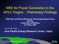 NRE for Power Generation in the APEC Region  PowerPoint PPT Presentation