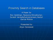 Proximity Search in Databases