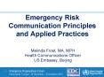 Emergency Risk Communication Principles and Applied Practices PowerPoint PPT Presentation