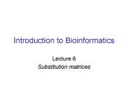 Introduction to Bioinformatics