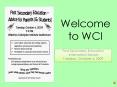 Welcome to WCI PowerPoint PPT Presentation