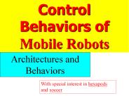 Control Behaviors of Mobile Robots