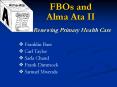 FBOs and Alma Ata II  Renewing Primary Health Care PowerPoint PPT Presentation