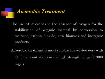 Anaerobic Treatment