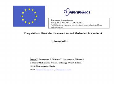 Computational Molecular Nanostructures and Mechanical Properties of