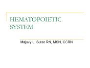 HEMATOPOIETIC SYSTEM