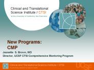New Programs: CMP
