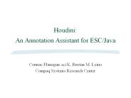 Houdini: An Annotation Assistant for ESC/Java