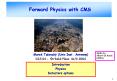 Forward Physics with CMS PowerPoint PPT Presentation