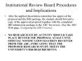 Institutional Review Board Procedures and Implications PowerPoint PPT Presentation