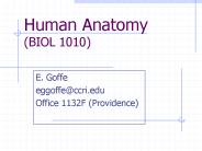 Human Anatomy (BIOL 1010)