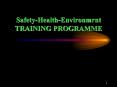 Safety-Health-Environmrnt TRAINING PROGRAMME PowerPoint PPT Presentation
