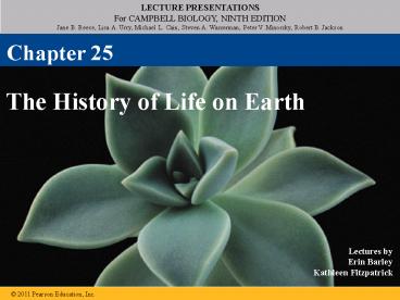 The History of Life on Earth